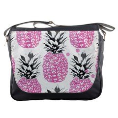 Lovely Pink Pineapple  Messenger Bags by Brittlevirginclothing