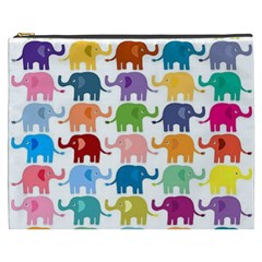 Lovely Colorful Mini Elephant Cosmetic Bag (xxxl)  by Brittlevirginclothing