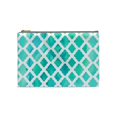 Blue Mosaic  Cosmetic Bag (medium)  by Brittlevirginclothing