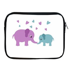 Elephant Love Apple Ipad 2/3/4 Zipper Cases by Valentinaart