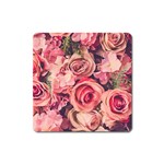 Beautiful pink roses Square Magnet