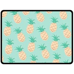 Pineapple Fleece Blanket (large)  by Brittlevirginclothing