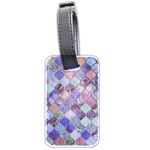 Blue moroccan mosaic Luggage Tags (Two Sides) Front