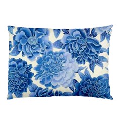 Blue Flower Pillow Case by Brittlevirginclothing