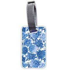 Blue Flower Luggage Tags (two Sides) by Brittlevirginclothing