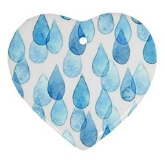 Rain Drops Heart Ornament (two Sides) by Brittlevirginclothing