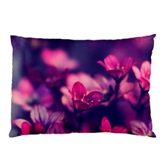 Blurry Flowers Pillow Case by Brittlevirginclothing