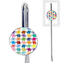 Cute Colorful Elephants Book Mark by Brittlevirginclothing