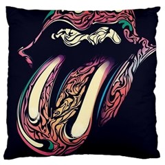The Rolling Stones  Large Cushion Case (two Sides) by Brittlevirginclothing
