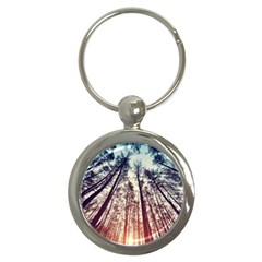 Up View Forest Key Chains (round)  by Brittlevirginclothing