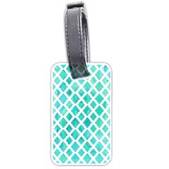 Blue Mosaic Luggage Tags (two Sides) by Brittlevirginclothing