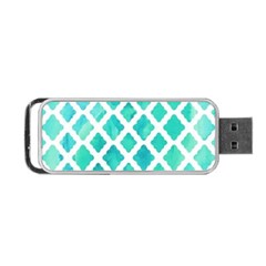 Blue Mosaic Portable Usb Flash (one Side) by Brittlevirginclothing