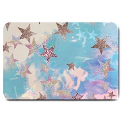 Pastel Stars Large Doormat  by Brittlevirginclothing