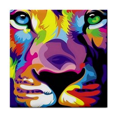 Colorful Lion Face Towel by Brittlevirginclothing