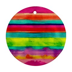 Wet Painted Paper Round Ornament (two Sides) by Brittlevirginclothing