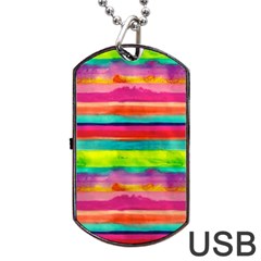 Wet Painted Paper Dog Tag Usb Flash (one Side) by Brittlevirginclothing