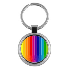 Faded Rainbow  Key Chains (round)  by Brittlevirginclothing