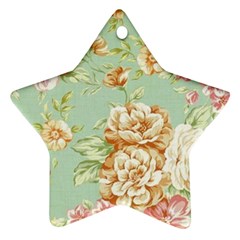 Vintage Pastel Flower Ornament (star) by Brittlevirginclothing