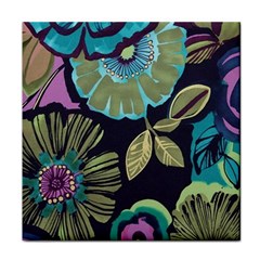 Dark Lila Flower Face Towel by Brittlevirginclothing