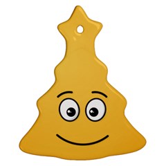 Smiling Face With Open Eyes Ornament (christmas Tree)  by sifis