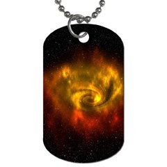 Galaxy Nebula Space Cosmos Universe Fantasy Dog Tag (one Side) by Amaryn4rt