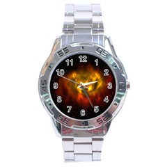Galaxy Nebula Space Cosmos Universe Fantasy Stainless Steel Analogue Watch by Amaryn4rt