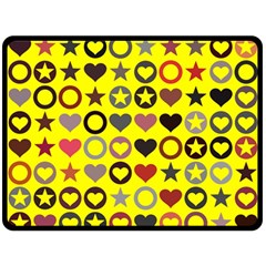 Heart Circle Star Seamless Pattern Fleece Blanket (large)  by Amaryn4rt