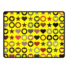 Heart Circle Star Seamless Pattern Double Sided Fleece Blanket (small)  by Amaryn4rt