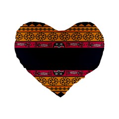 Pattern Ornaments Africa Safari Summer Graphic Standard 16  Premium Heart Shape Cushions by Amaryn4rt