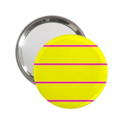 Background Image Horizontal Lines And Stripes Seamless Tileable Magenta Yellow 2 25  Handbag Mirrors by Amaryn4rt
