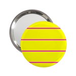 Background Image Horizontal Lines And Stripes Seamless Tileable Magenta Yellow 2.25  Handbag Mirrors Front
