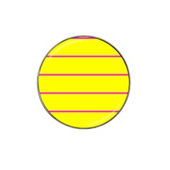 Background Image Horizontal Lines And Stripes Seamless Tileable Magenta Yellow Hat Clip Ball Marker (4 Pack) by Amaryn4rt