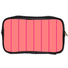 Background Image Vertical Lines And Stripes Seamless Tileable Deep Pink Salmon Toiletries Bags 2-side by Amaryn4rt