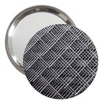 Grid Wire Mesh Stainless Rods Rods Raster 3  Handbag Mirrors Front
