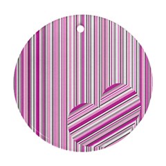 Pink Love Pattern Ornament (round) by Valentinaart