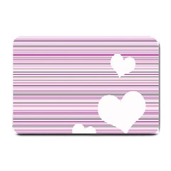 Pink Valentines Day Design Small Doormat  by Valentinaart