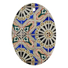 Ceramic Portugal Tiles Wall Ornament (oval) by Amaryn4rt