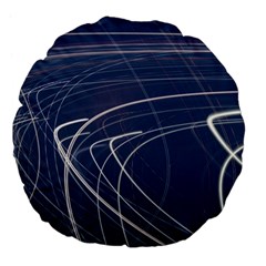 Light Movement Pattern Abstract Large 18  Premium Flano Round Cushions by Amaryn4rt