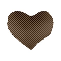 Pattern Background Diamonds Plaid Standard 16  Premium Heart Shape Cushions by Amaryn4rt