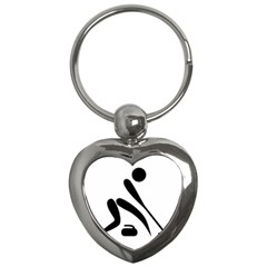 Curling Pictogram  Key Chains (heart)  by abbeyz71