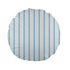 Blue Lines Standard 15  Premium Round Cushions by Valentinaart