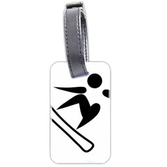 Snowboarding Pictogram  Luggage Tags (two Sides) by abbeyz71