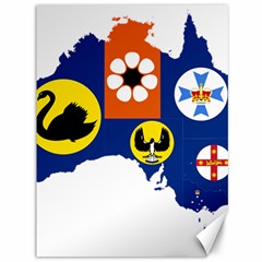 Flag Map Of States And Territories Of Australia Canvas 36  X 48   by abbeyz71
