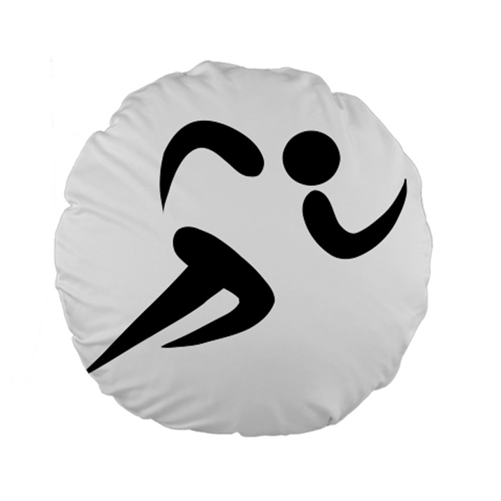 Athletics Pictogram Standard 15  Premium Flano Round Cushions