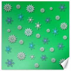 Snowflakes Winter Christmas Overlay Canvas 12  X 12   by Amaryn4rt