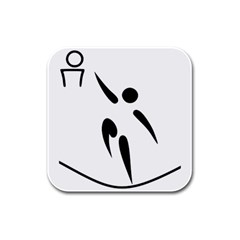 Aéroball Pictogram Rubber Square Coaster (4 Pack)  by abbeyz71