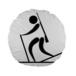 Biathlon Pictogram Standard 15  Premium Flano Round Cushions Front