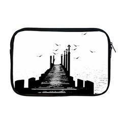 The Pier The Seagulls Sea Graphics Apple Macbook Pro 17  Zipper Case by Amaryn4rt