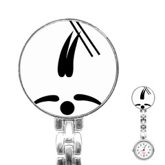 Freestyle Skiing Pictogram Stainless Steel Nurses Watch by abbeyz71