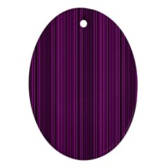 Deep Purple Lines Oval Ornament (two Sides) by Valentinaart
